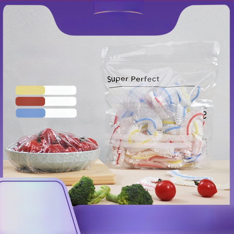 Jednorazový kryt fóliového obalu z plastu, hrubší, potravinárskej kvality, kryt na misu, viacúčelový, balenie 100 kusov