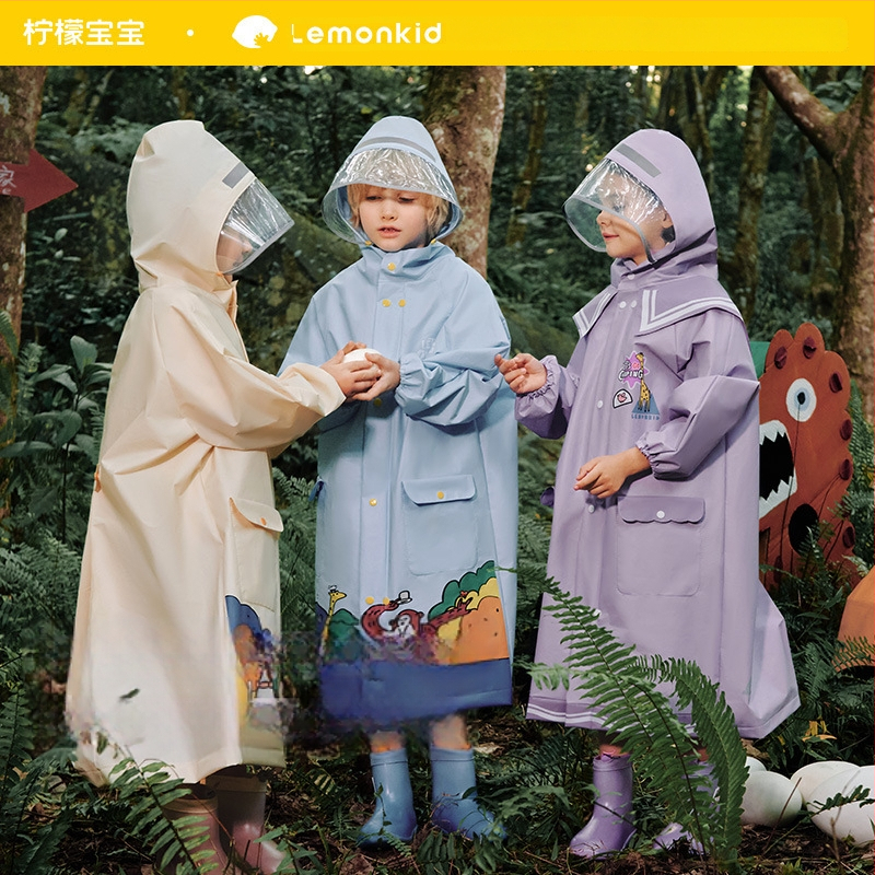 Detský EVA dážďový pončo na turistiku - nepremokavý, pre 1 osobu, možnosť potlače loga, prispôsobiteľný