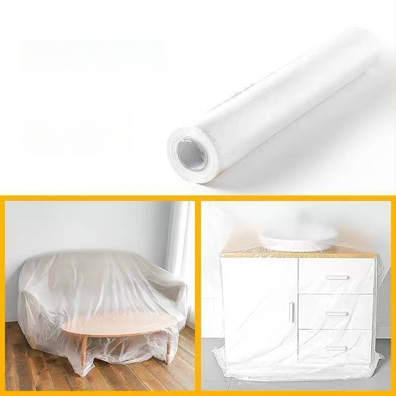 Jednorazová ochranná poťah na sedačku z PE plastovej fólie, moderný minimalistický štýl nábytku