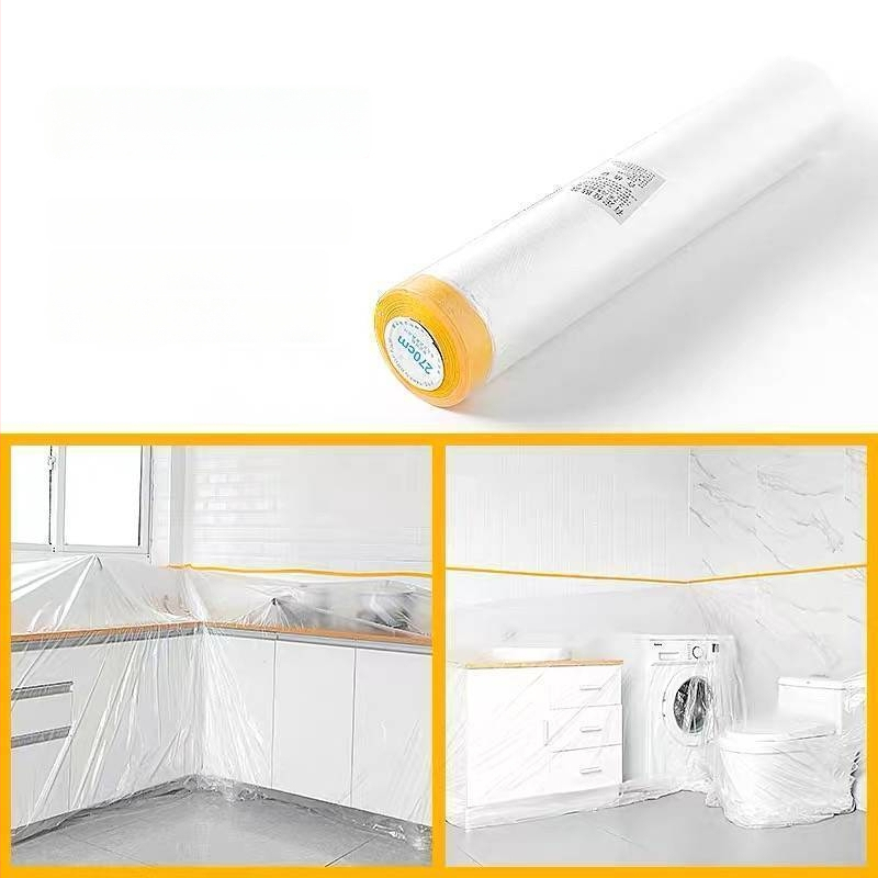 Jednorazová ochranná poťah na sedačku z PE plastovej fólie, moderný minimalistický štýl nábytku