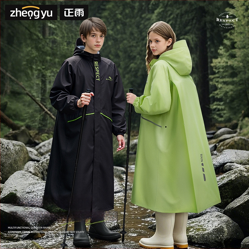 Jednodielne dažďové pončo pre dospelých, turistika, tkanina Chunya Textile, PU lepidlo vodotesný povlak