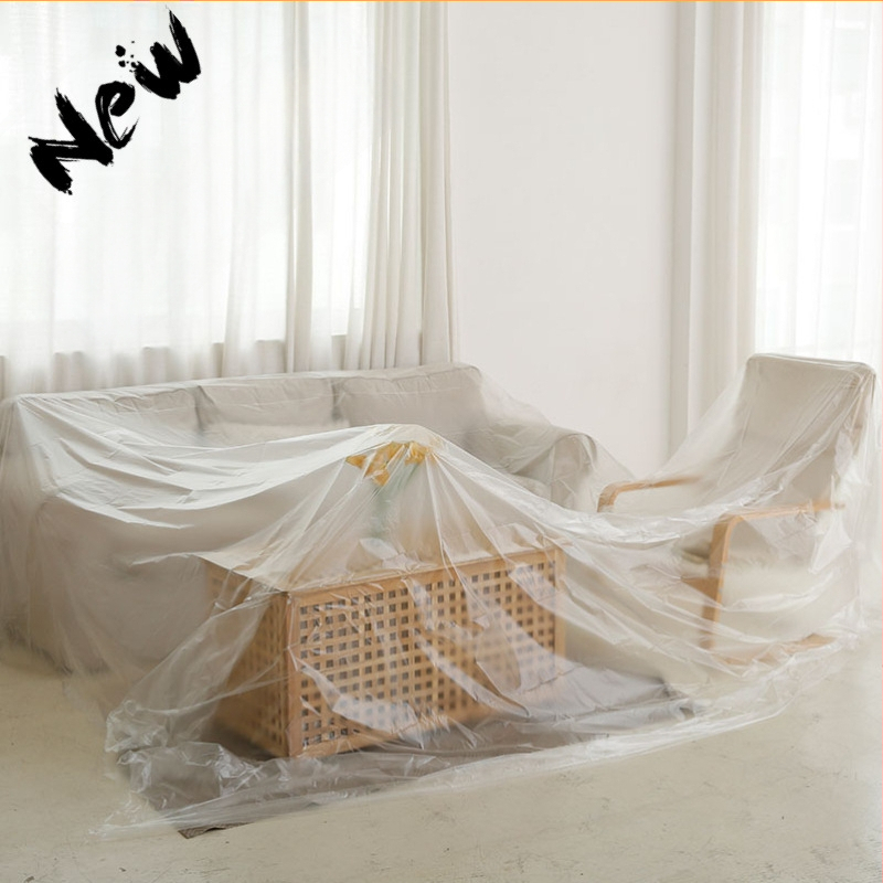 Rolovací prachotesný plastový maskovací film na nábytok a sedačky – PE polyetylén, prachuvzdorný a proti farbám, domáce použitie