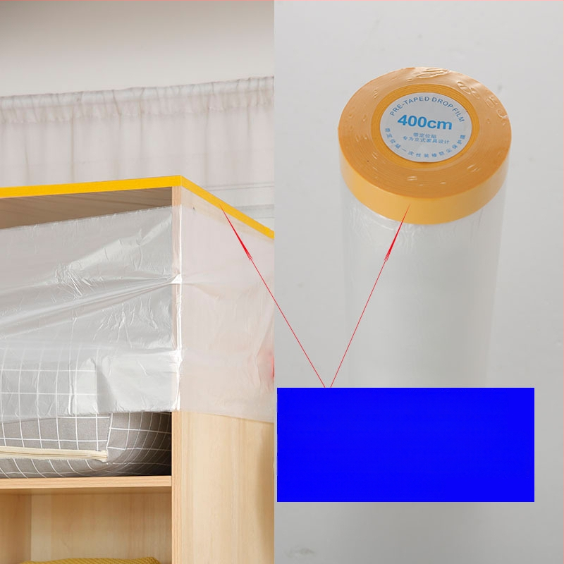 Rolovací prachotesný plastový maskovací film na nábytok a sedačky – PE polyetylén, prachuvzdorný a proti farbám, domáce použitie