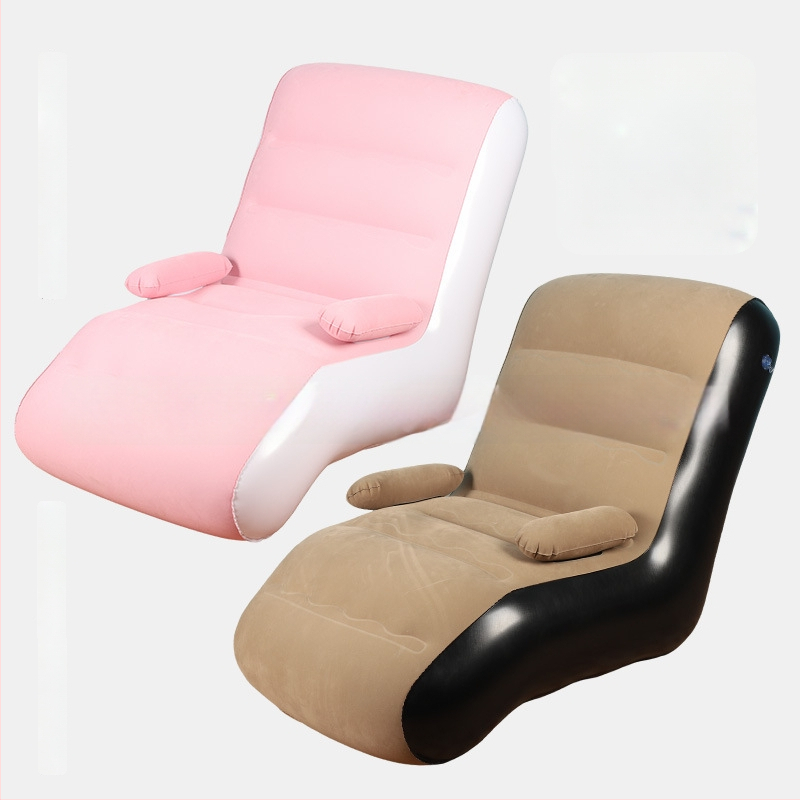 S tvarovaný nafukovací gauč pre jedného – PVC, 2.1 kg, prenosný zložený ležadlo s pumpou na vzduch