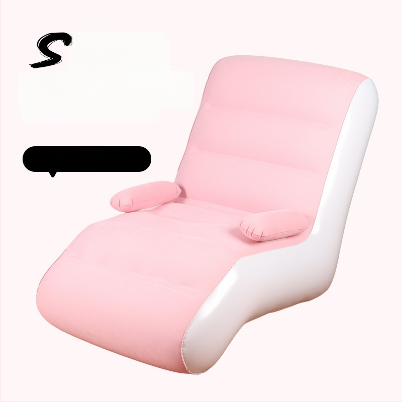 S tvarovaný nafukovací gauč pre jedného – PVC, 2.1 kg, prenosný zložený ležadlo s pumpou na vzduch