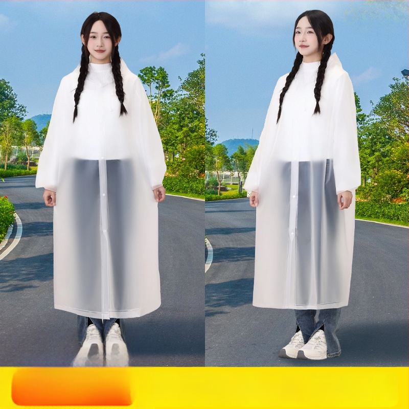 TPU pláštenka pre dospelých, dlhá, opakovane použiteľná, pre turistiku, hrúbka materiálu 0.18 mm