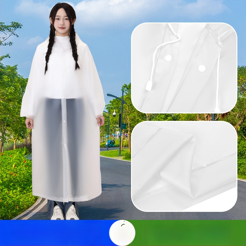 TPU pláštenka pre dospelých, dlhá, opakovane použiteľná, pre turistiku, hrúbka materiálu 0.18 mm