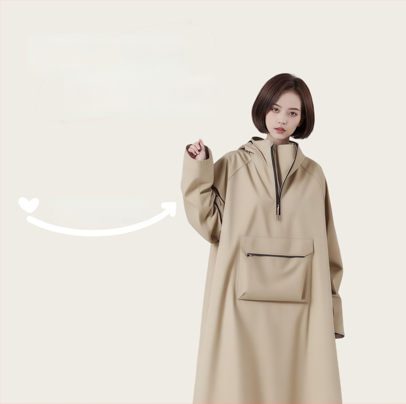 Celotelový dažďový ponč pre elektrický skúter, Oxford materiál, PVC povlak, hrubšia látka, pre dospelú osobu