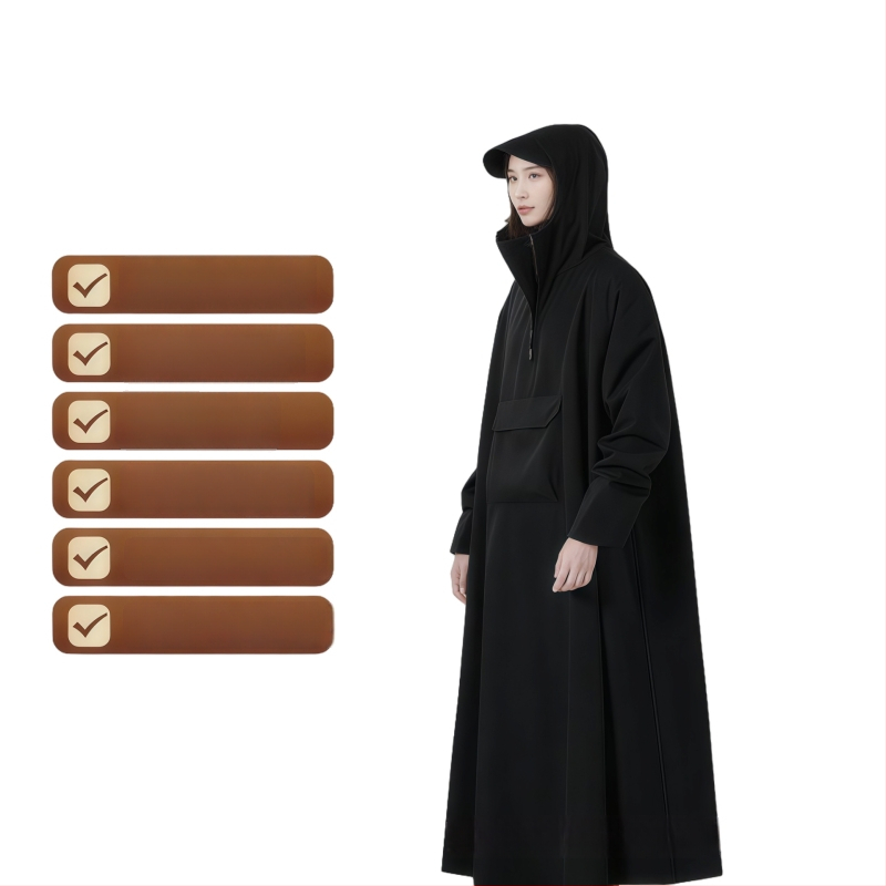 Celotelový dažďový ponč pre elektrický skúter, Oxford materiál, PVC povlak, hrubšia látka, pre dospelú osobu