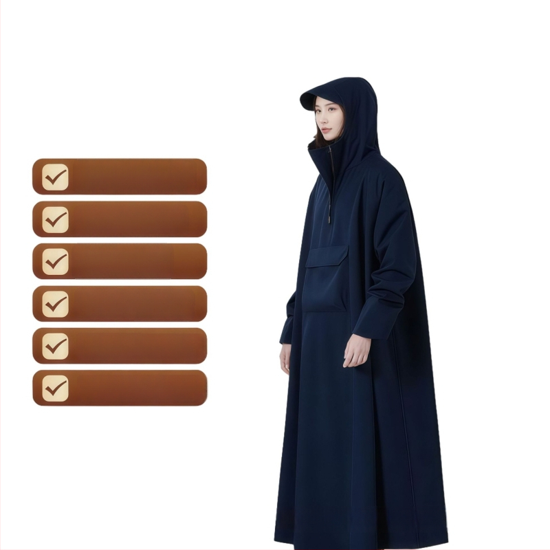 Celotelový dažďový ponč pre elektrický skúter, Oxford materiál, PVC povlak, hrubšia látka, pre dospelú osobu