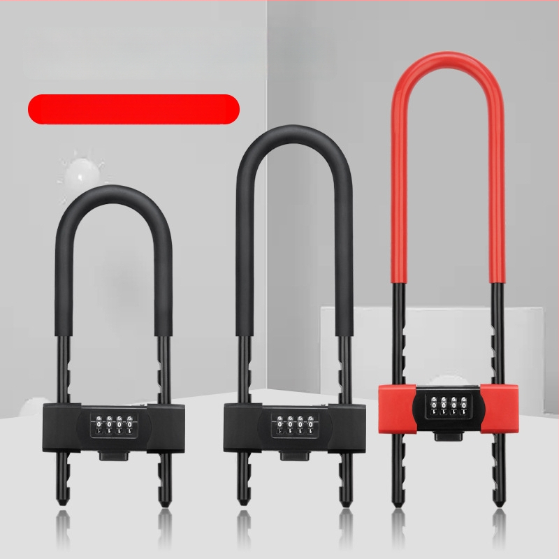 U-typ zámok s heslom pre sklenené dvere, mechanický, oceľový, hrúbka zámkovej tyčinky 15 mm, rozstup tyčí 85 mm