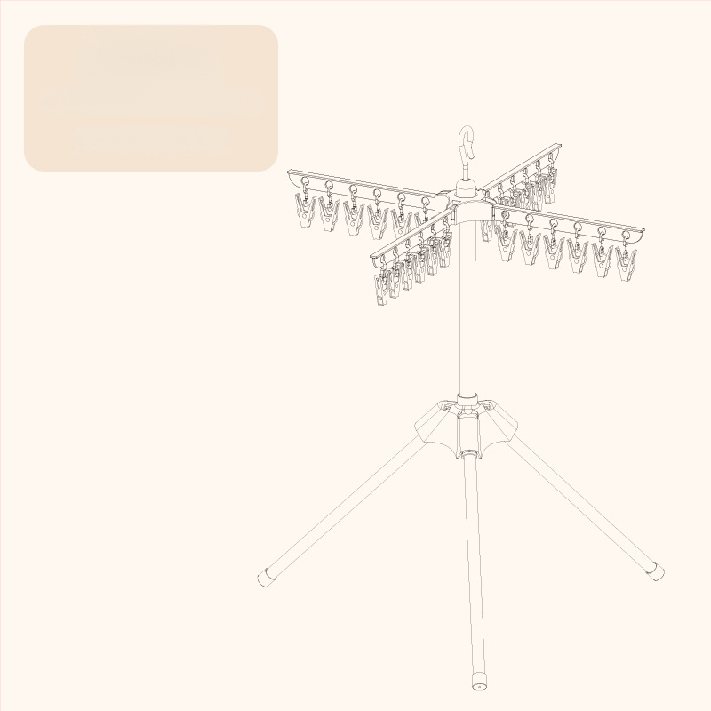 Stojan na sušenie detského oblečenia, mobilný, podlahový, kruhový s klip dizajnom, z plastu