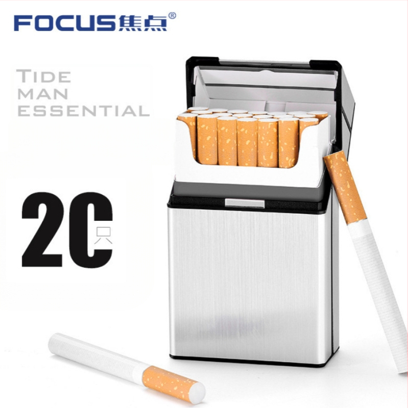 Kovová škatuľka na cigarety s logom – moderný minimalistický dizajn, potlačené logo, balenie 300 ks