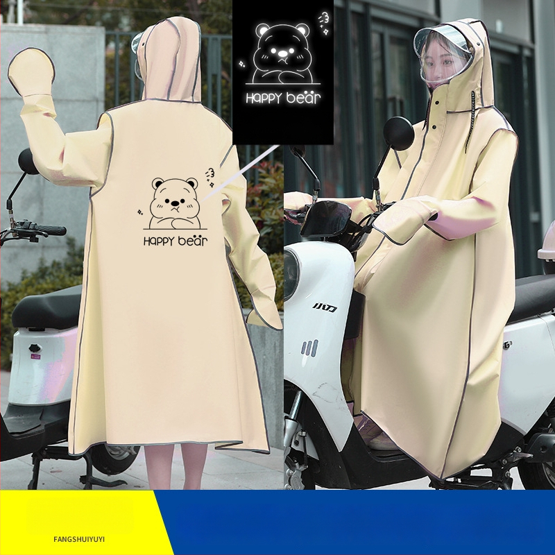 Dospelý pončó pre motorku/elektrický skút, EVA látka, plná ochrana, dlhý dizajn, unisex