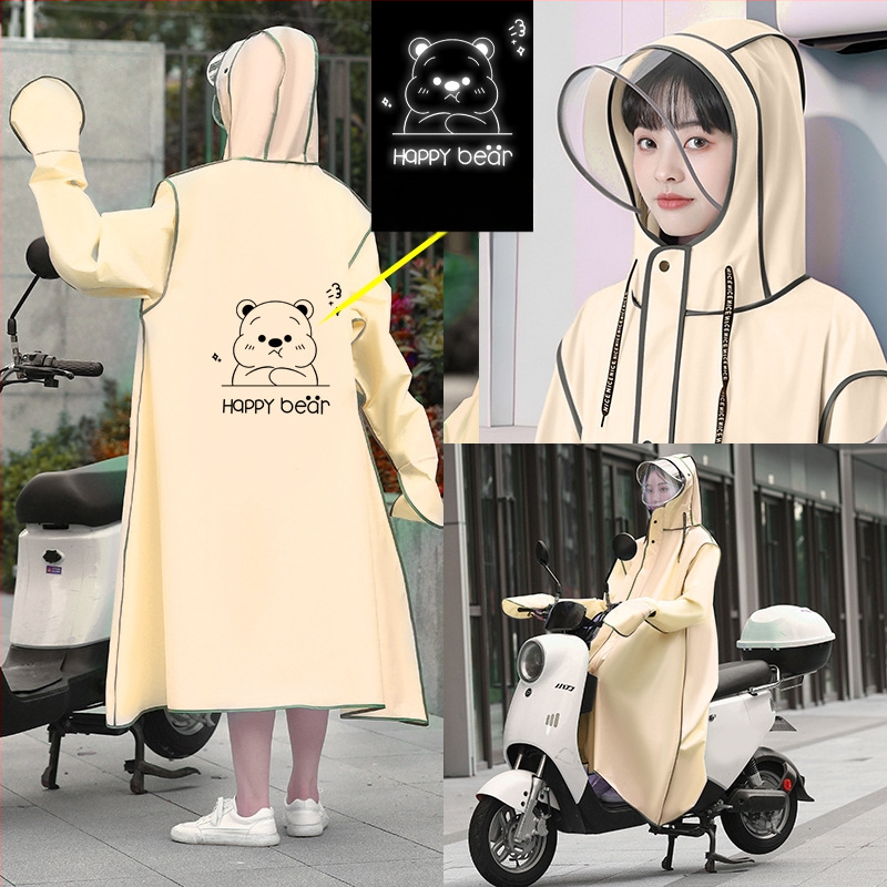 Dospelý pončó pre motorku/elektrický skút, EVA látka, plná ochrana, dlhý dizajn, unisex