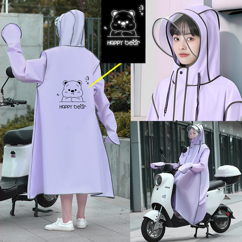 Dospelý pončó pre motorku/elektrický skút, EVA látka, plná ochrana, dlhý dizajn, unisex