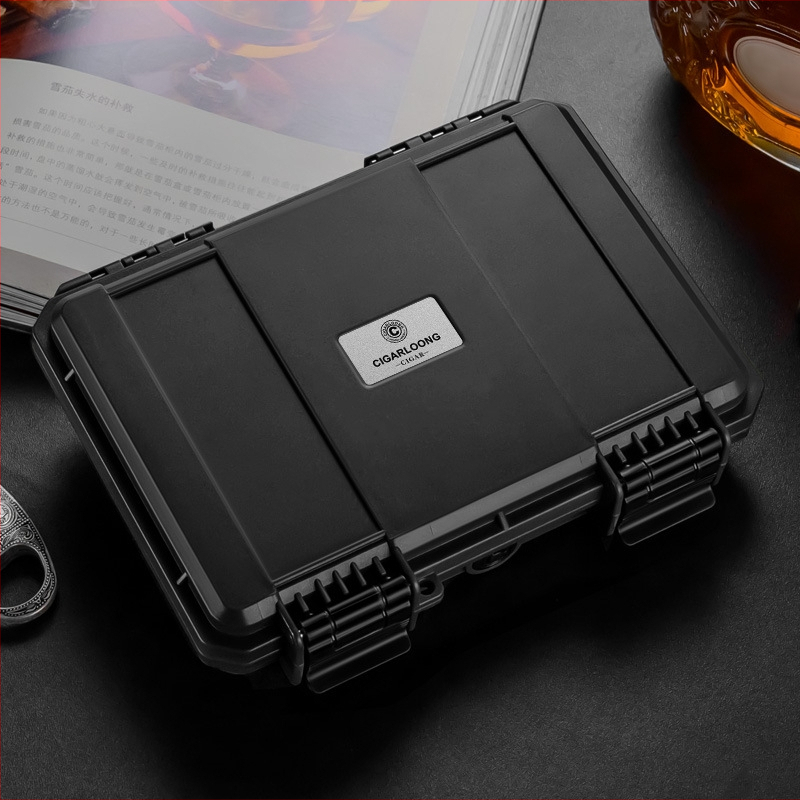 Cigarloong cigar box s viacfunkčným zámkom, prenášateľné cestovné úložisko, plastová konštrukcia
