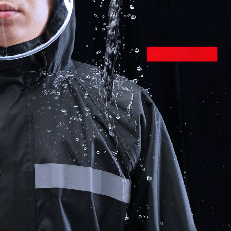 Yanli reflexný dážďový plášť pre elektrické vozidlá a motocykle, hrubý a predĺžený, úplné pokrytie tela, tkanina Pongee s PVC vodotesnou vrstvou