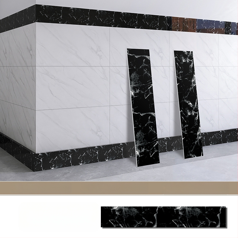 Samolepiaca nálepka na stenu – samolepiaca líšta pod stenu, PET materiál, moderný minimalistický štýl, vhodné do obývačky, spálne, pracovne, kuchyne a kúpeľne.