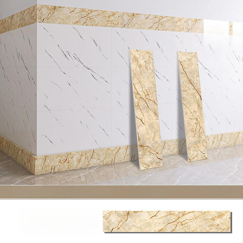 Samolepiaca nálepka na stenu – samolepiaca líšta pod stenu, PET materiál, moderný minimalistický štýl, vhodné do obývačky, spálne, pracovne, kuchyne a kúpeľne.