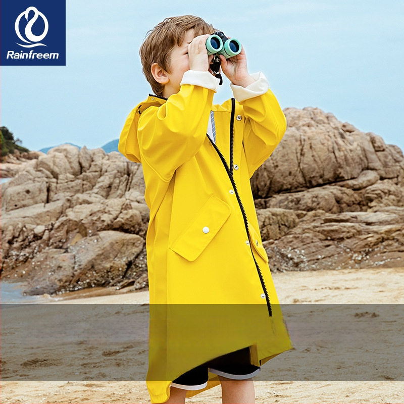 Detské pončo do školy, karikatúrny štýl, pletená látka, vodotesná PU vrstva, prispôsobiteľné logo