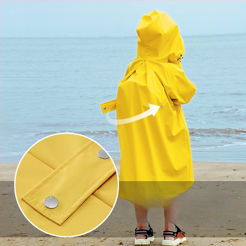 Detské pončo do školy, karikatúrny štýl, pletená látka, vodotesná PU vrstva, prispôsobiteľné logo