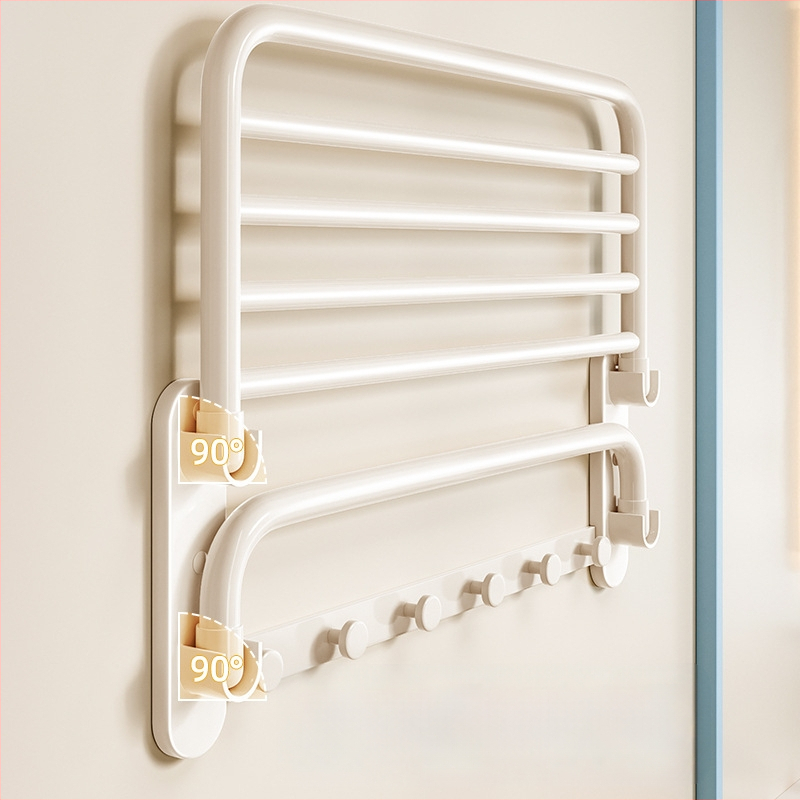 Stojan na uteráky do kúpeľne, hliník, povrchová úprava striekaným plastom, moderný minimalizmus; dostupné zostavy od 2-6 dielov