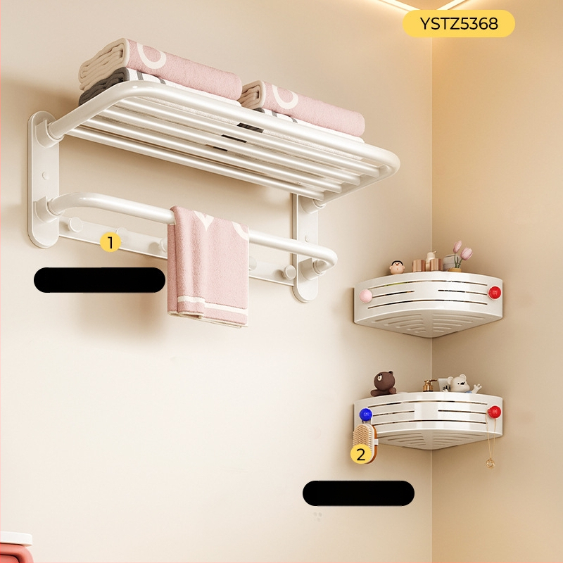 Stojan na uteráky do kúpeľne, hliník, povrchová úprava striekaným plastom, moderný minimalizmus; dostupné zostavy od 2-6 dielov