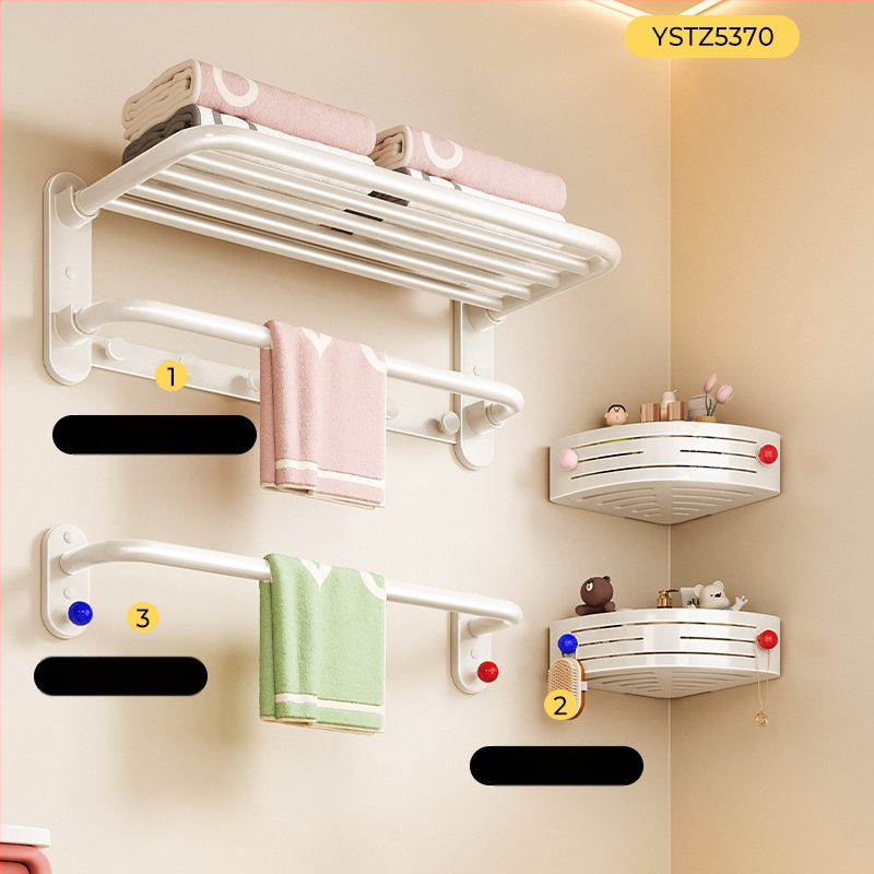 Stojan na uteráky do kúpeľne, hliník, povrchová úprava striekaným plastom, moderný minimalizmus; dostupné zostavy od 2-6 dielov