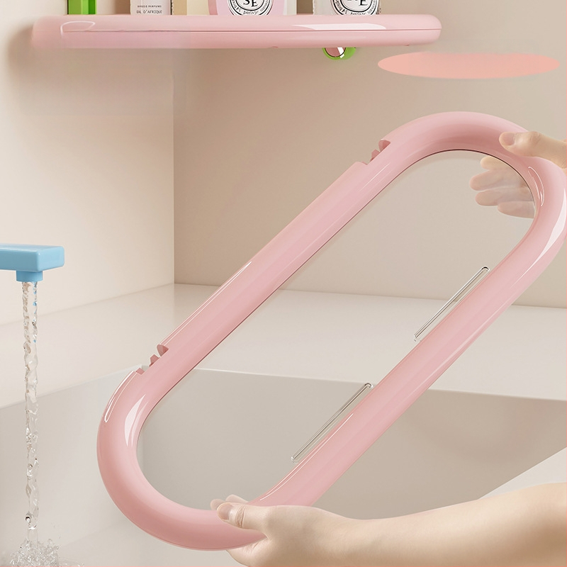 Plastový nástenný kúpeľňový regál, 2 poschodia, nosnosť do 5 kg