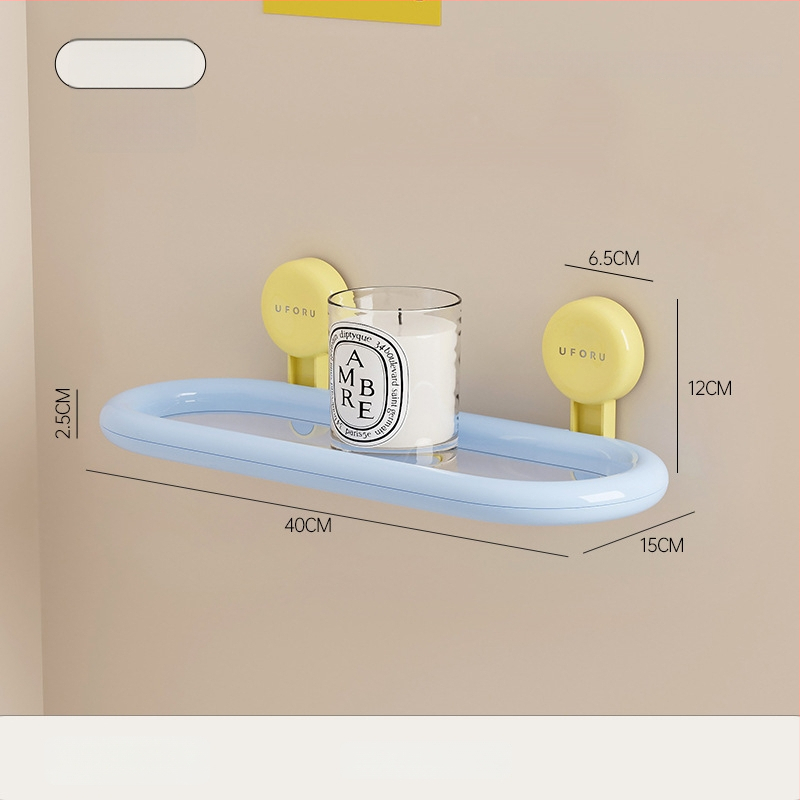 Plastový nástenný kúpeľňový regál, 2 poschodia, nosnosť do 5 kg