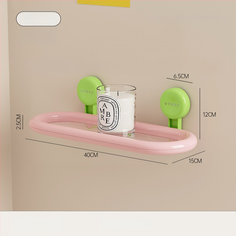 Plastový nástenný kúpeľňový regál, 2 poschodia, nosnosť do 5 kg