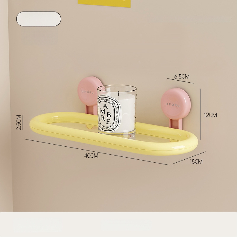 Plastový nástenný kúpeľňový regál, 2 poschodia, nosnosť do 5 kg