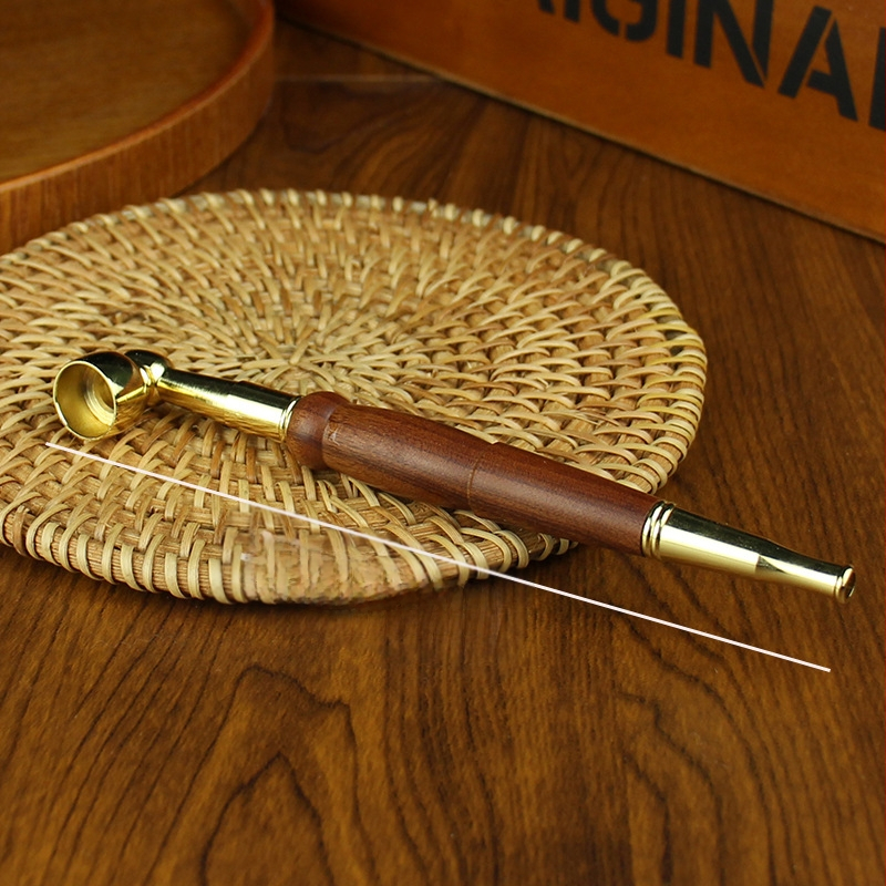 Držiteľ na cigarety – Meďový materiál, značka Tang Teng, kovová ozdoba čínskeho štýlu.