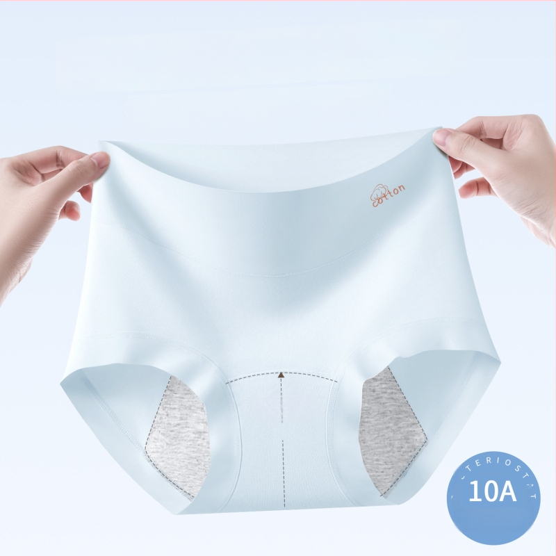 Dámske nohavičky na obdobie z 100% bavlny, vysoký pás, priedušné, jednofarebný model