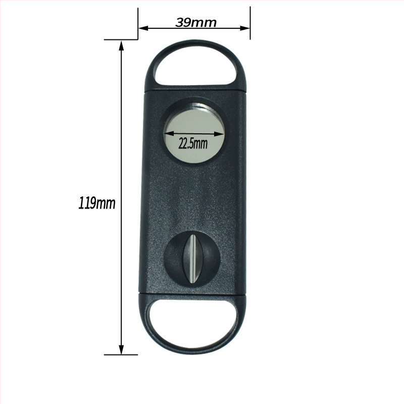 Cigárový rezací nôž s tvarom V, plastový, dvojité využitie, dierovač