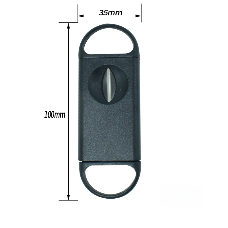 Cigárový rezací nôž s tvarom V, plastový, dvojité využitie, dierovač