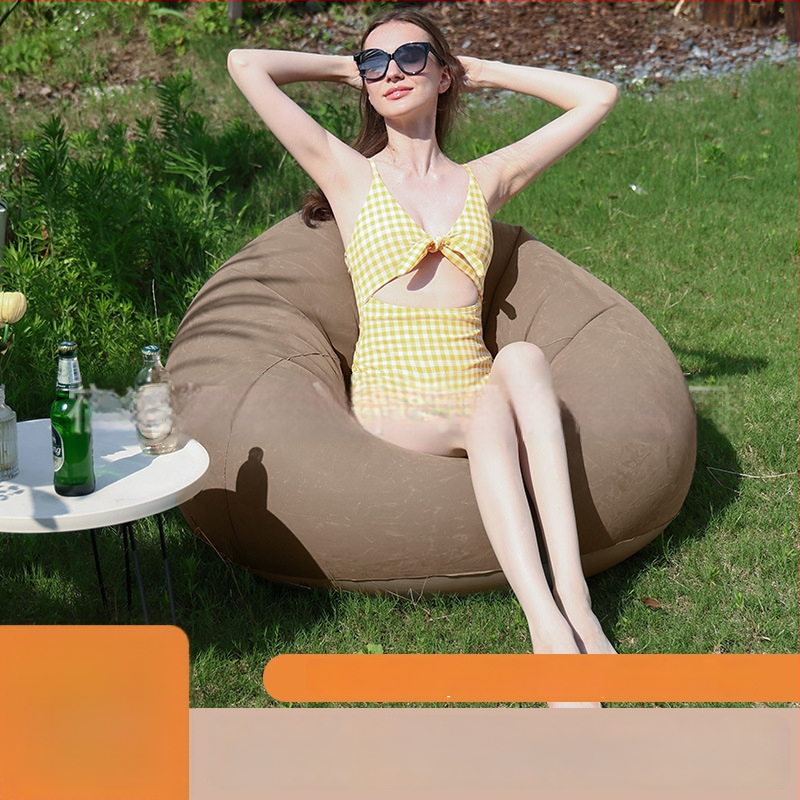 Nafukovacia sedačka v tvare gule (PVC; 1 osoba; 1,1 kg čistá hmotnosť; nafúknutie vzduchovou pumpou; kód produktu Qx-sf)