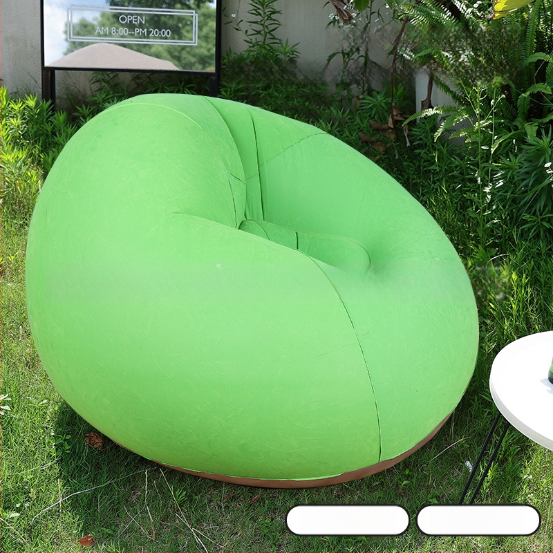 Nafukovacia sedačka v tvare gule (PVC; 1 osoba; 1,1 kg čistá hmotnosť; nafúknutie vzduchovou pumpou; kód produktu Qx-sf)