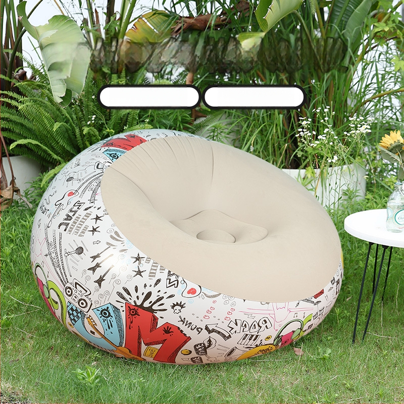 Nafukovacia sedačka v tvare gule (PVC; 1 osoba; 1,1 kg čistá hmotnosť; nafúknutie vzduchovou pumpou; kód produktu Qx-sf)