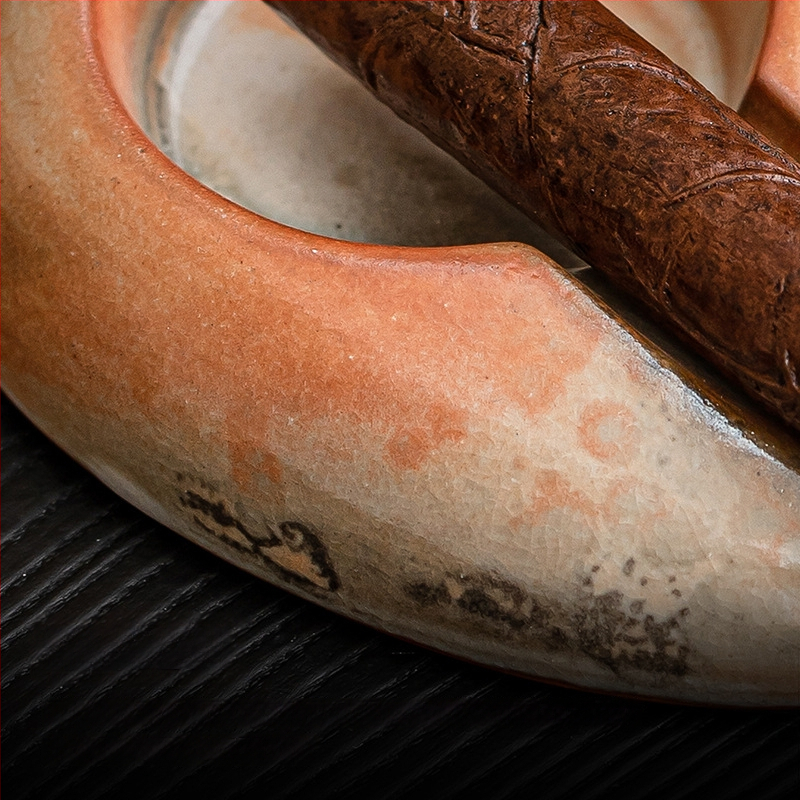 Porcelánový popolník na cigary – Kangli Ceramics, Pôvod Dehua, Čínske štýl, Potlač loga