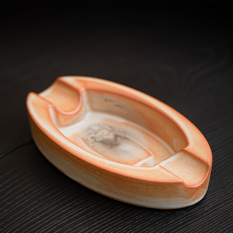 Porcelánový popolník na cigary – Kangli Ceramics, Pôvod Dehua, Čínske štýl, Potlač loga