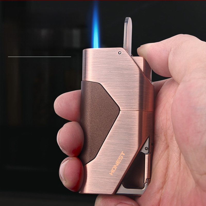 Vetruodolný kovový zapalovač s kľúčenkou, butánové palivo, tlač loga k dispozícii