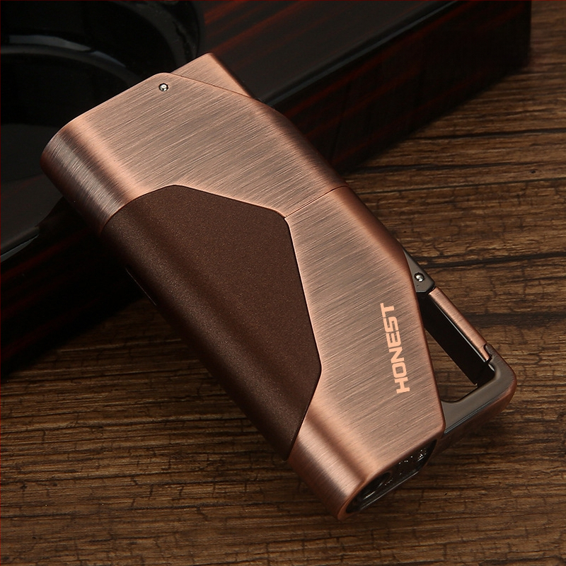 Vetruodolný kovový zapalovač s kľúčenkou, butánové palivo, tlač loga k dispozícii