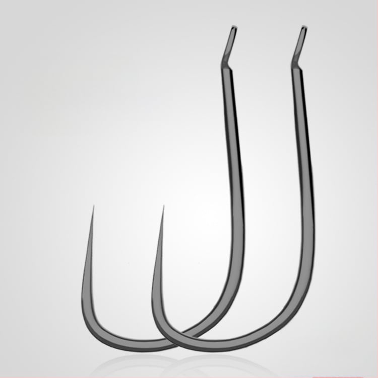 Háčik z vysokouhlíkovej ocele, s dlhým ramenom, bez ostňov, na sladkovodný rybolov