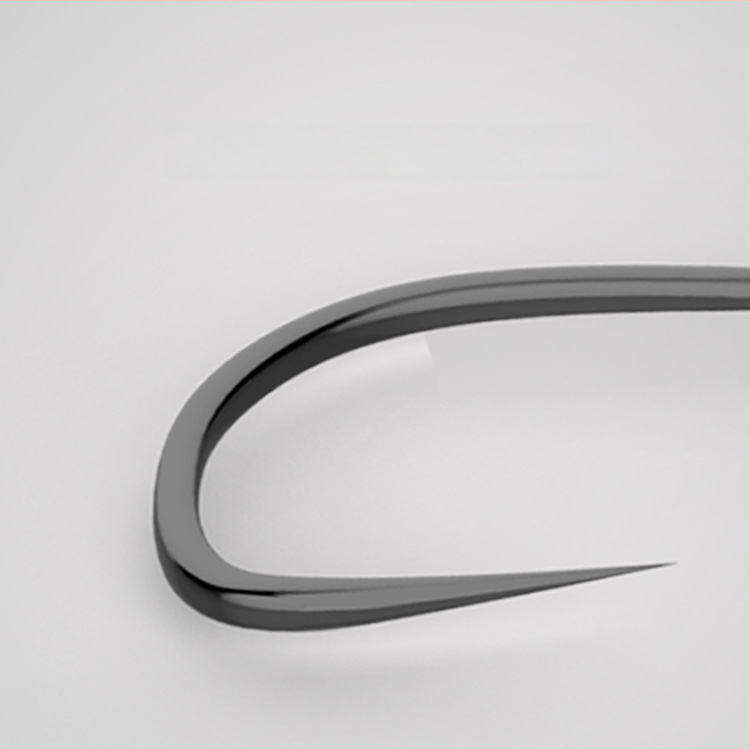 Háčik z vysokouhlíkovej ocele, s dlhým ramenom, bez ostňov, na sladkovodný rybolov