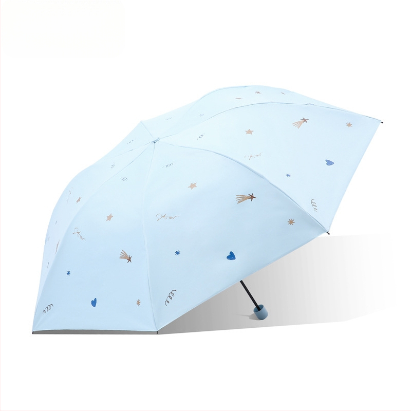 Paradise Umbrella - UV ochrana UPF50+, dvojitá konštrukcia, trojité zloženie ručne otvorenie/zatvorenie, 7 oceľových rebier, hmotnosť 310 g, vhodná na slnko aj dážď