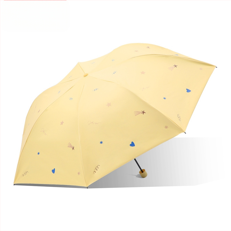 Paradise Umbrella - UV ochrana UPF50+, dvojitá konštrukcia, trojité zloženie ručne otvorenie/zatvorenie, 7 oceľových rebier, hmotnosť 310 g, vhodná na slnko aj dážď