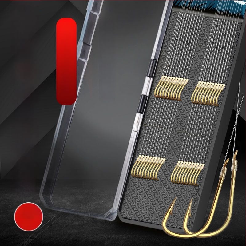 Obyčajný rybársky háčik — dvojitý háčik, proti zamotaniu, zlatý manžet, ostrosť