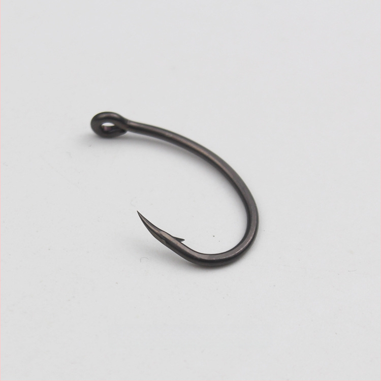 Sada rybárskych háčikov s hrbovým a nakloneným otvorom s prstenom, kovový teflónový trubka; pre sumca a kapra; Materiál: 54122; Značka: Other